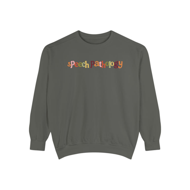 fall speech pathology comfort colors crewneck