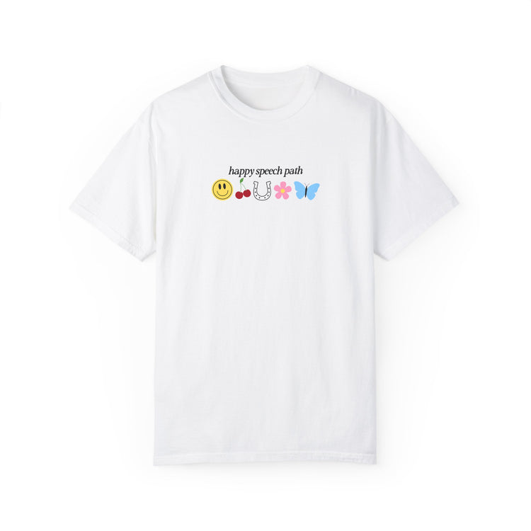 happy speech path comfort colors tee