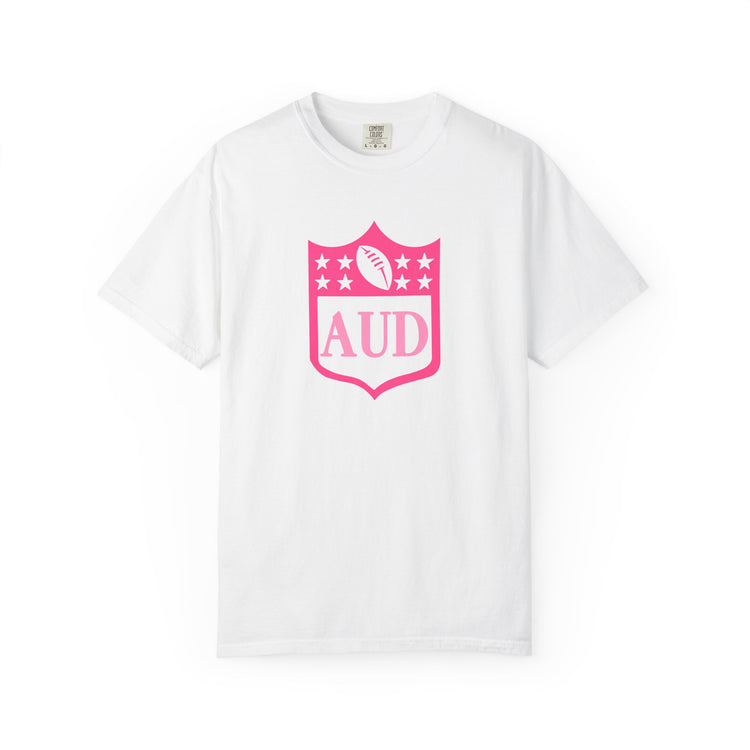 AUD football crest comfort colors tee