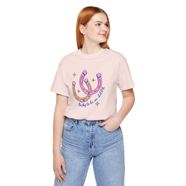 horseshoe lucky to be an SLPA tee