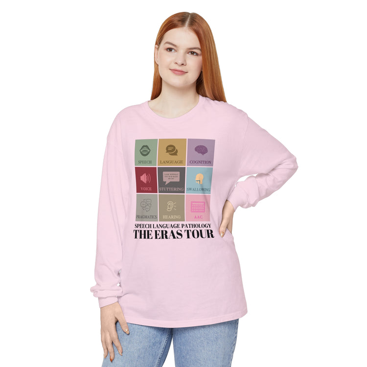 speech pathology eras comfort colors long sleeve tee