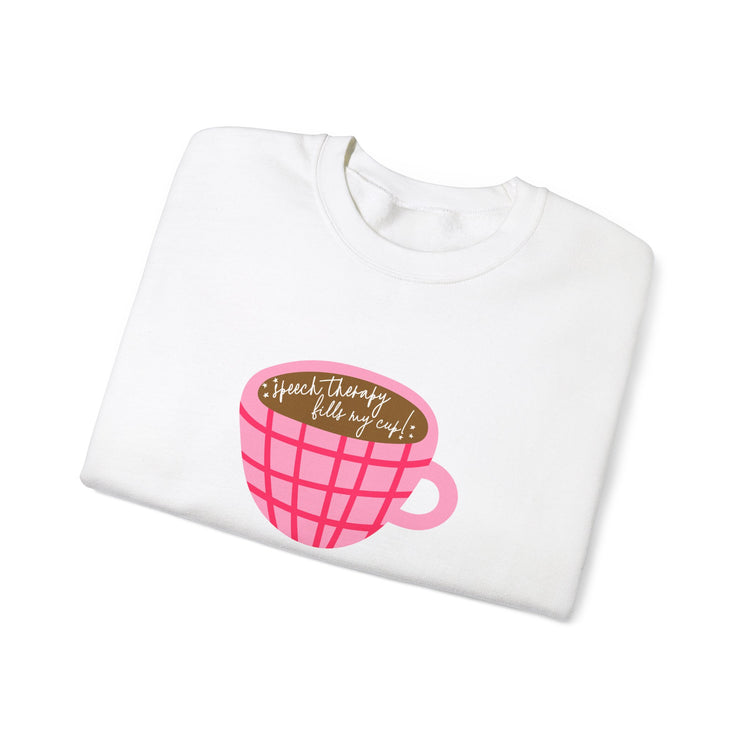 speech therapy fills my cup! crewneck