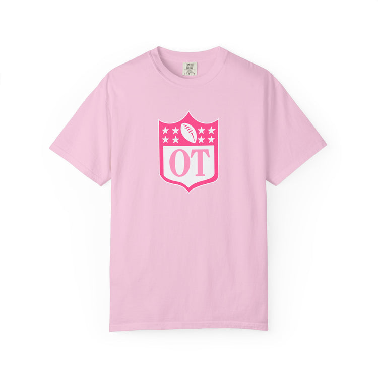 OT football crest comfort colors tee