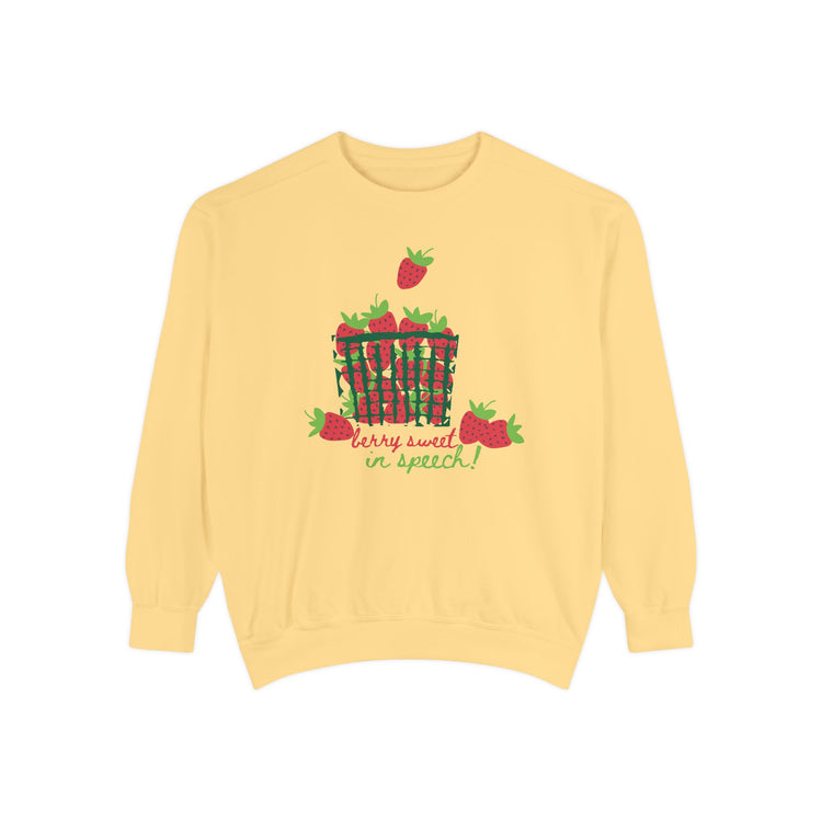 berry sweet in speech! comfort colors crewneck