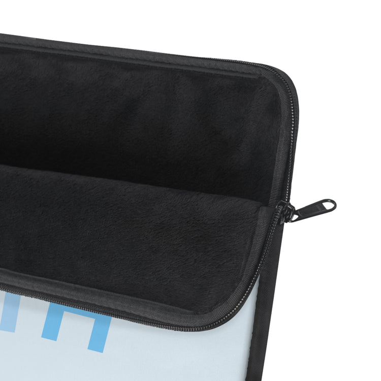 blue speech path arch laptop sleeve