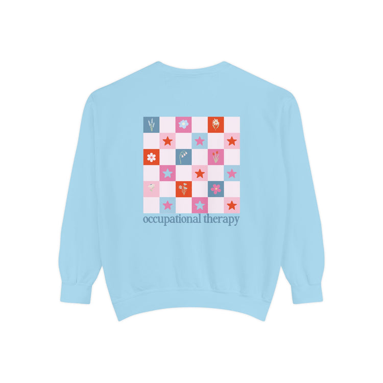 bloom in OT front/back comfort colors crewneck