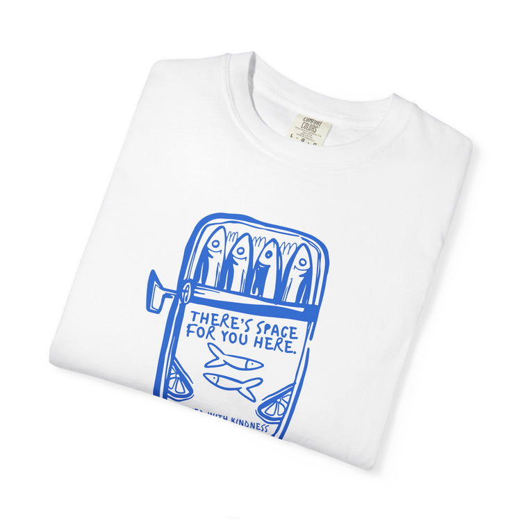 sardine kindness comfort colors tee
