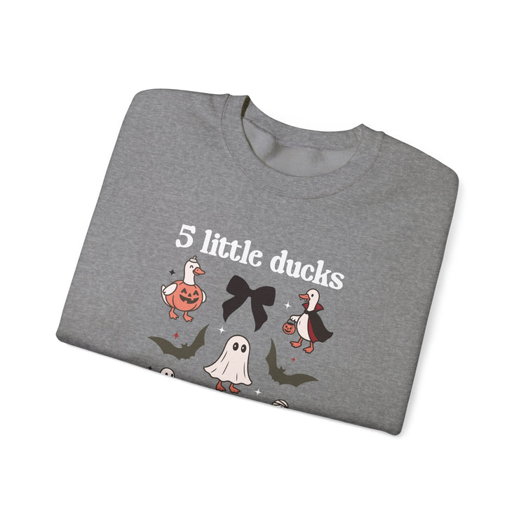 5 little spooky ducks crewneck