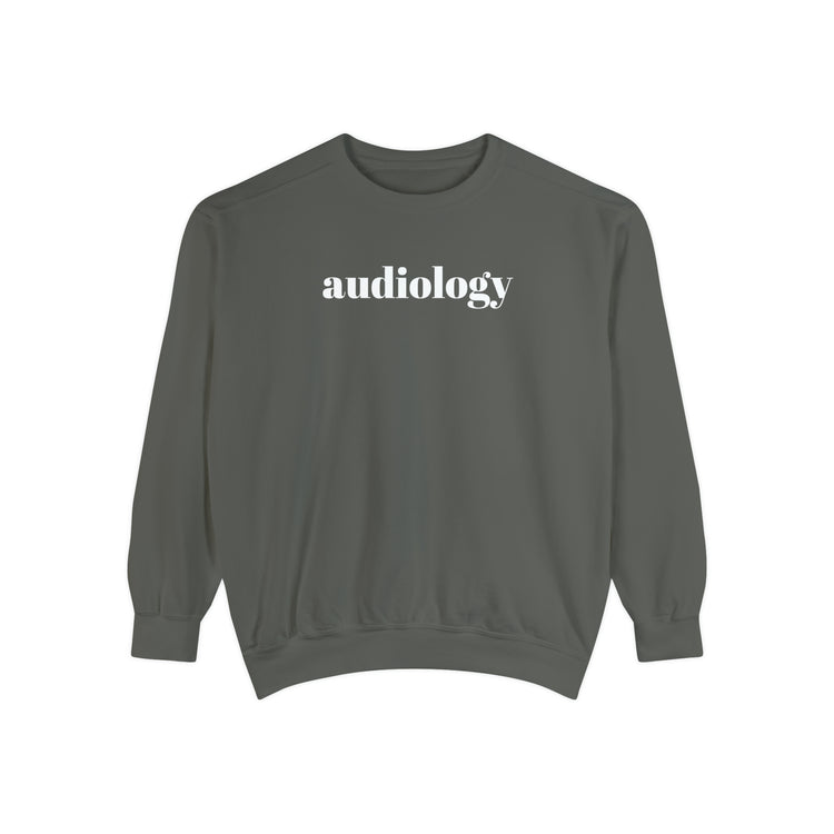 simple audiology comfort colors crewneck