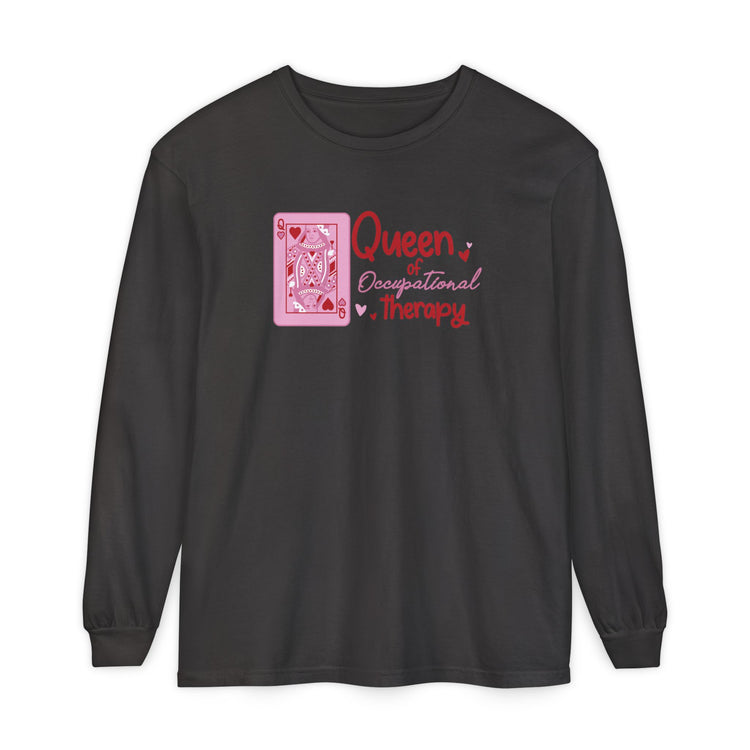 OT queen of hearts comfort colors long sleeve tee