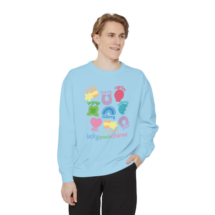 lucky speech charms comfort colors crewneck