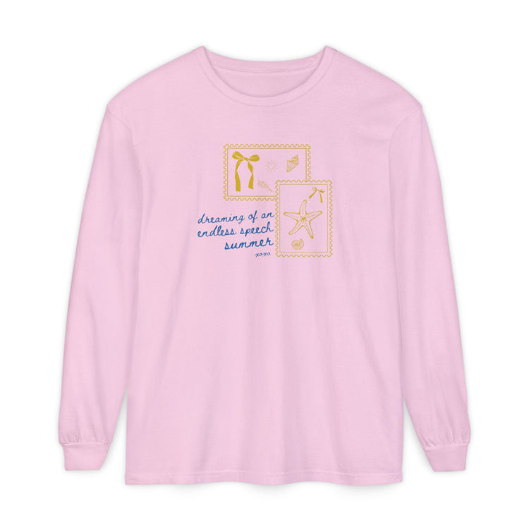 endless speech summer stamps comfort colors long sleeve tee