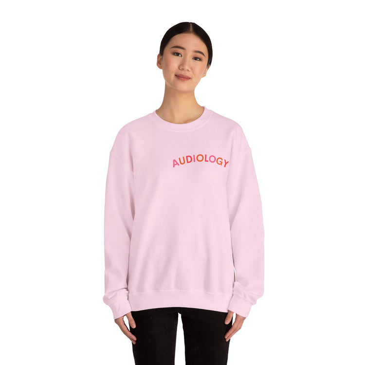 colorful audiology arch crewneck