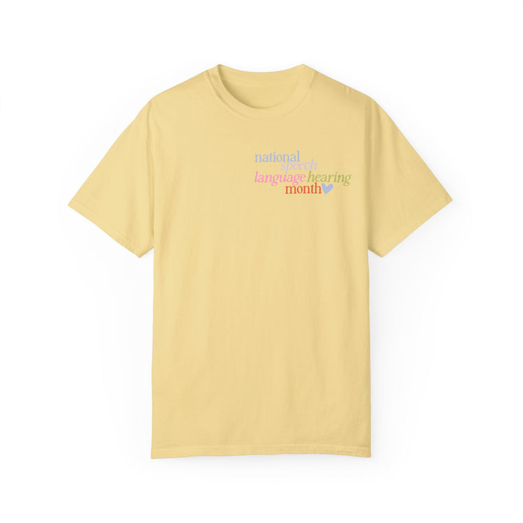 NSLHM heart colorful comfort colors tee