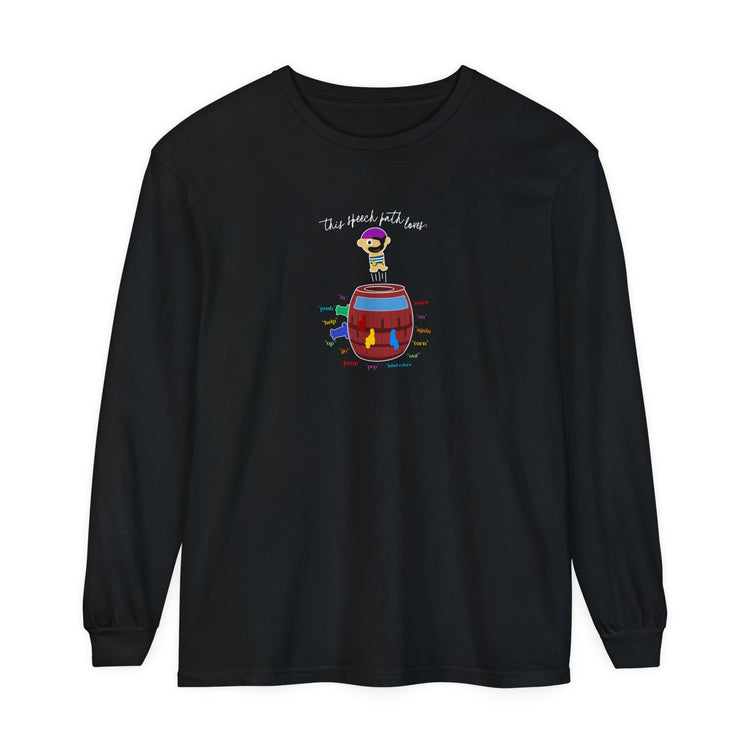 pirate speech path loves comfort colors long sleeve tee