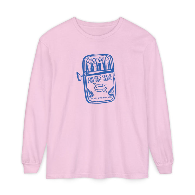 sardine kindness comfort colors long sleeve tee