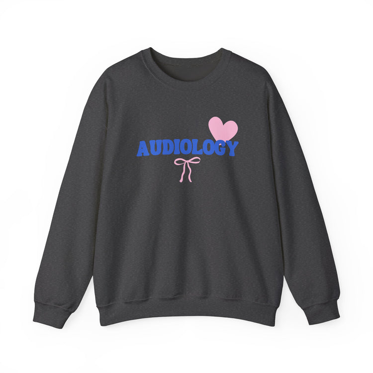 audiology heart + bow crewneck