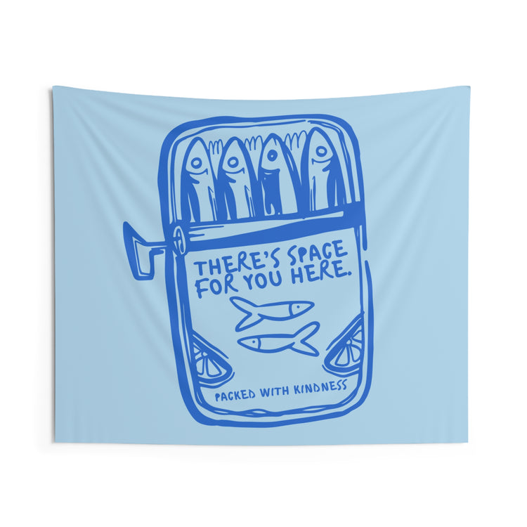 sardine kindness wall tapestry
