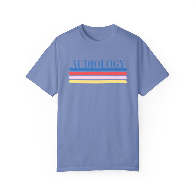 colorful lines audiology comfort colors tee