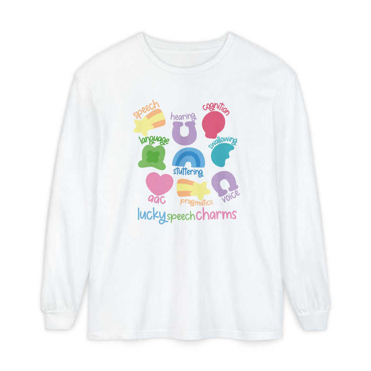 lucky speech charms long sleeve tee