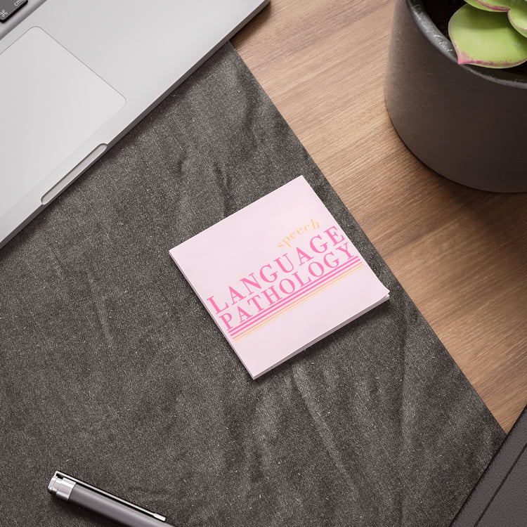 pink speech therapy lines 3x3in Post-it® Note Pads
