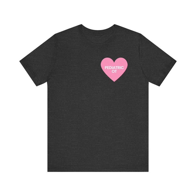 pediatric OT heart short sleeve tee