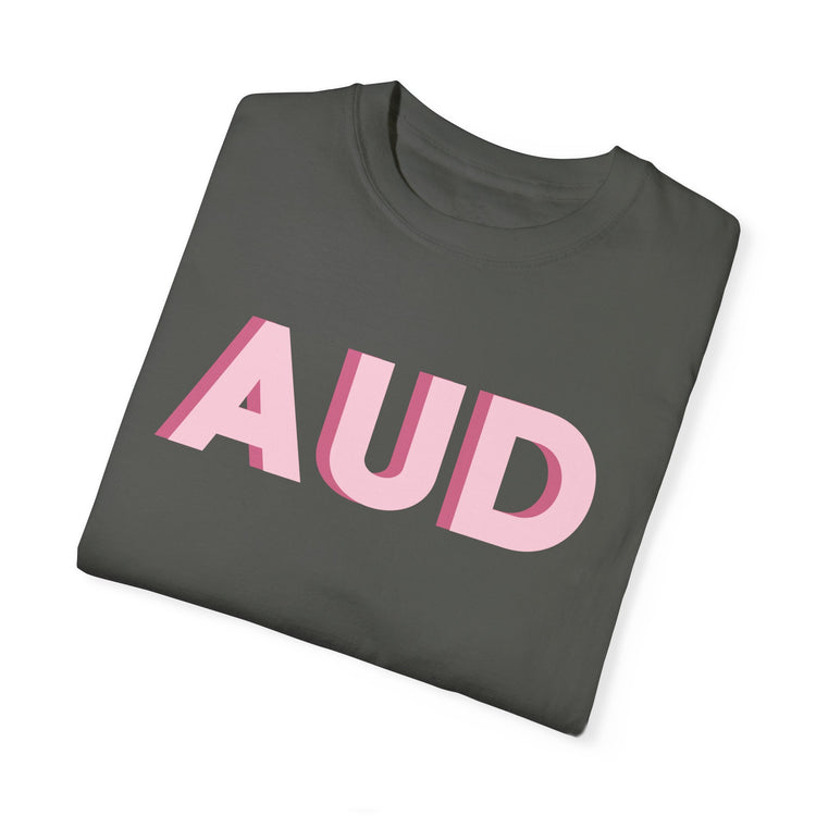 pink AUD audiology comfort colors tee