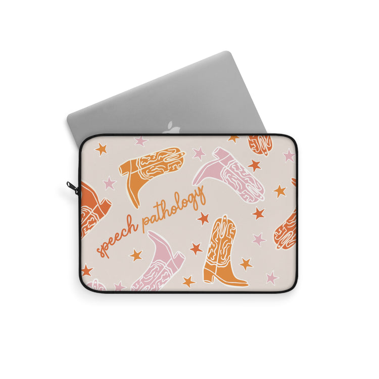 speech pathology boots laptop sleeve