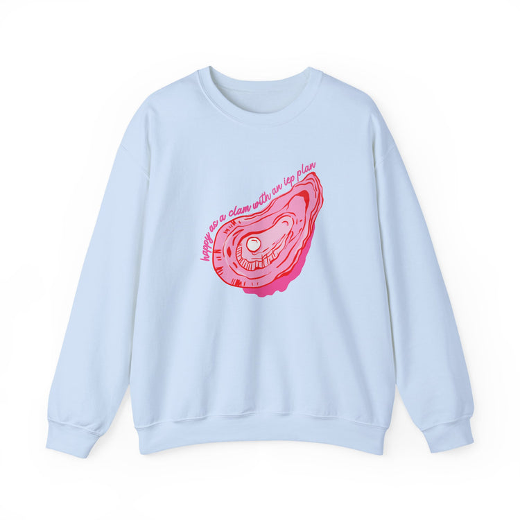 happy as a clam IEP plan crewneck
