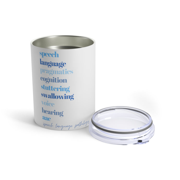 blue SLP scope of practice 10oz tumbler