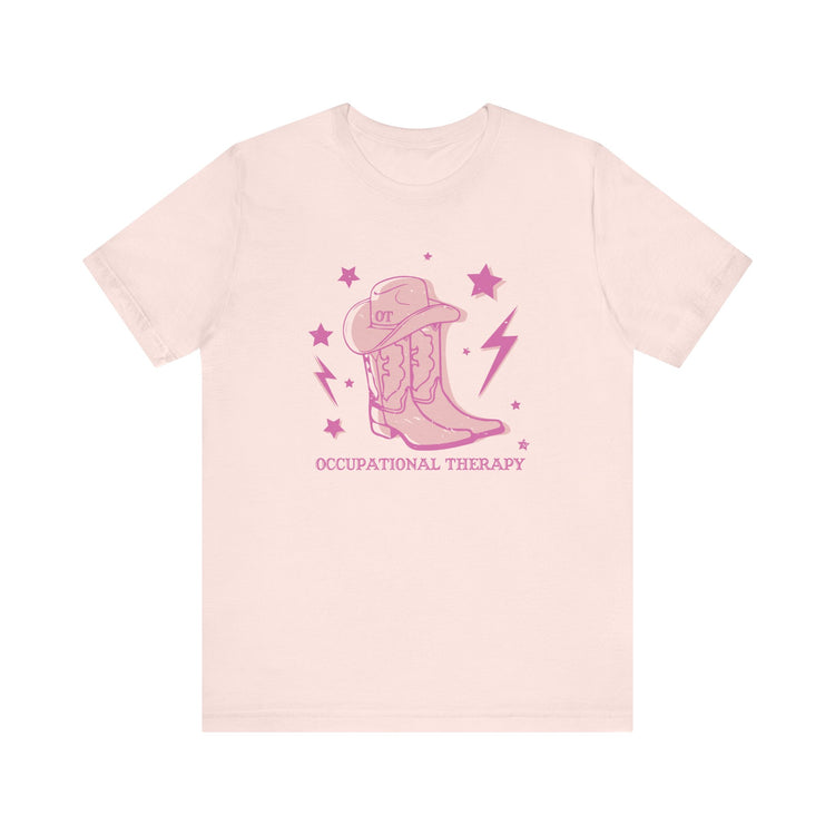 OT cowboy boots short sleeve tee