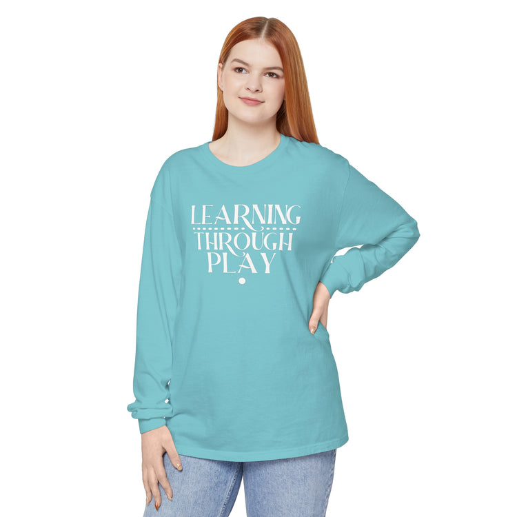 learning through play comfort colors long sleeve tee