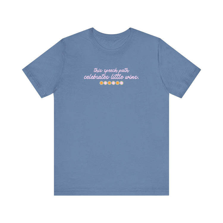 speech path little big wins front/back short sleeve tee
