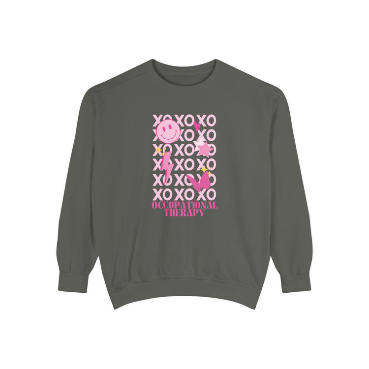 OT xoxo pink comfort colors crewneck