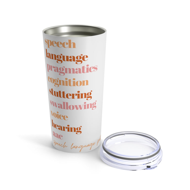 orange SLP scope of practice 20oz tumbler