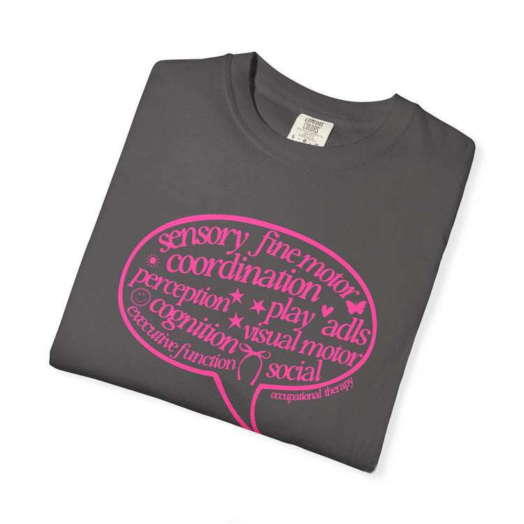OT pink scope bubble comfort colors tee