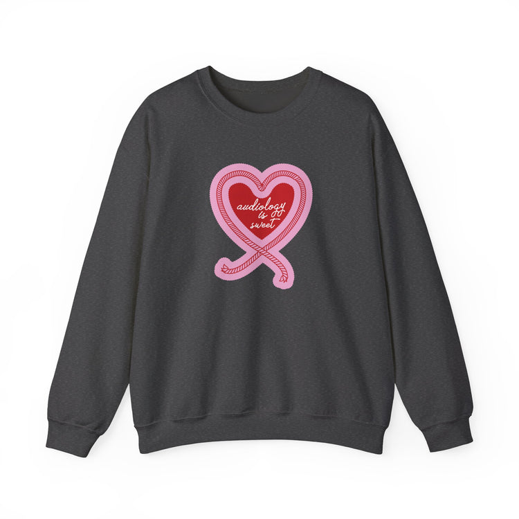 audiology is sweet heart rope crewneck