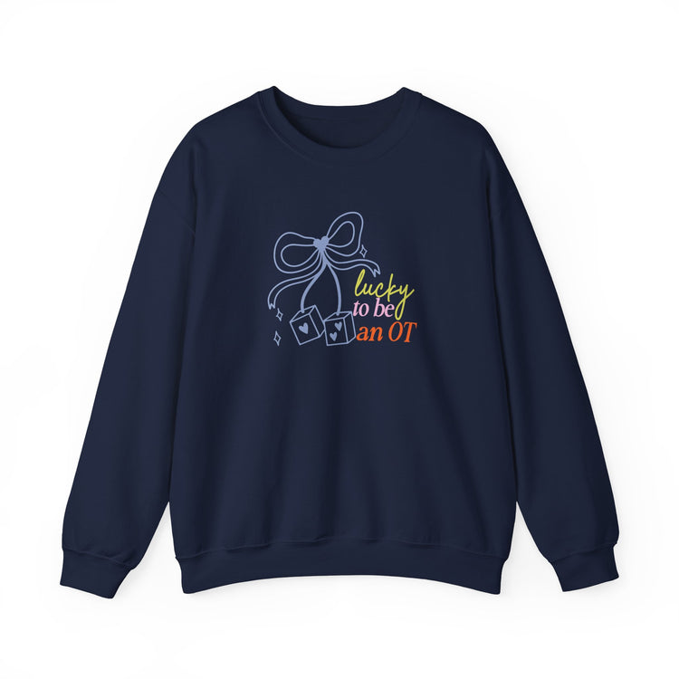 lucky to be an OT dice bow crewneck