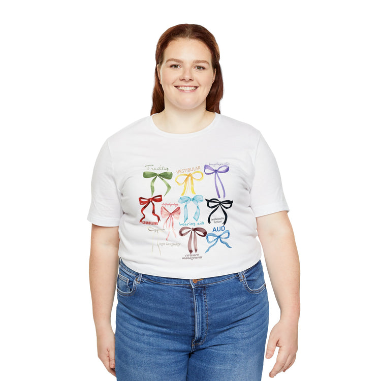 bow era AUD audiology arch short sleeve tee