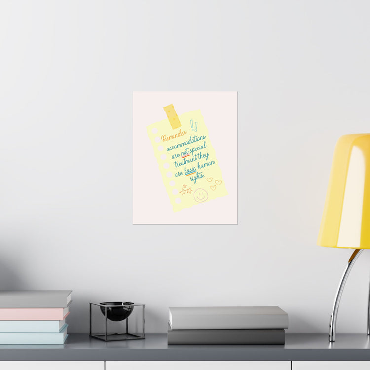 accommodations right wall poster