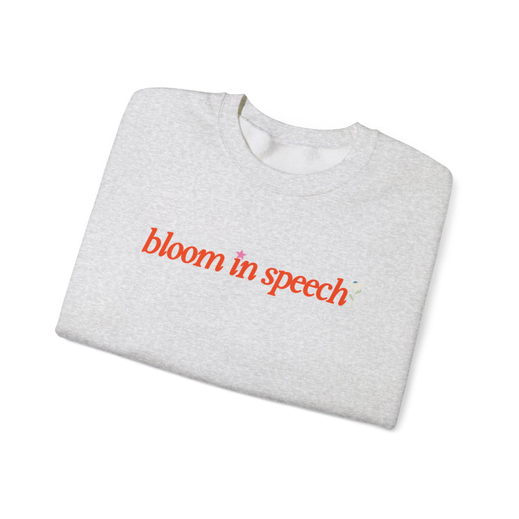 bloom in speech flowers crewneck