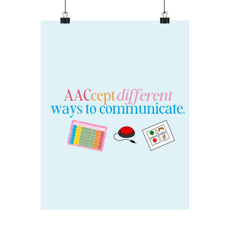 AACcept different ways to communicate wall poster