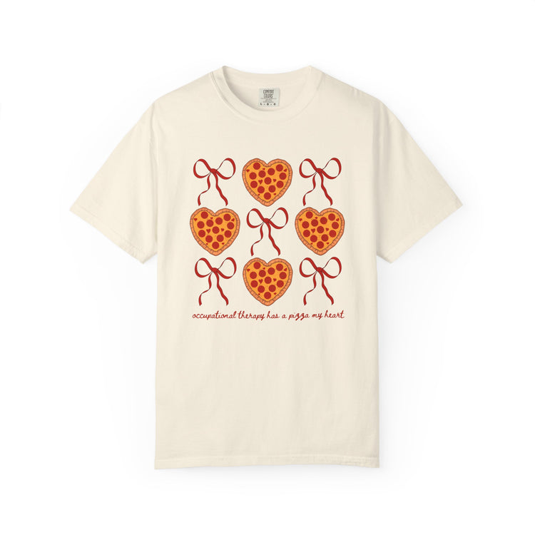 OT has a pizza my heart comfort colors tee