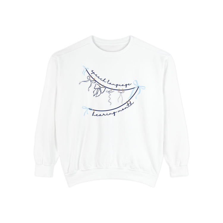 NSLHM bow clothespin comfort colors crewneck