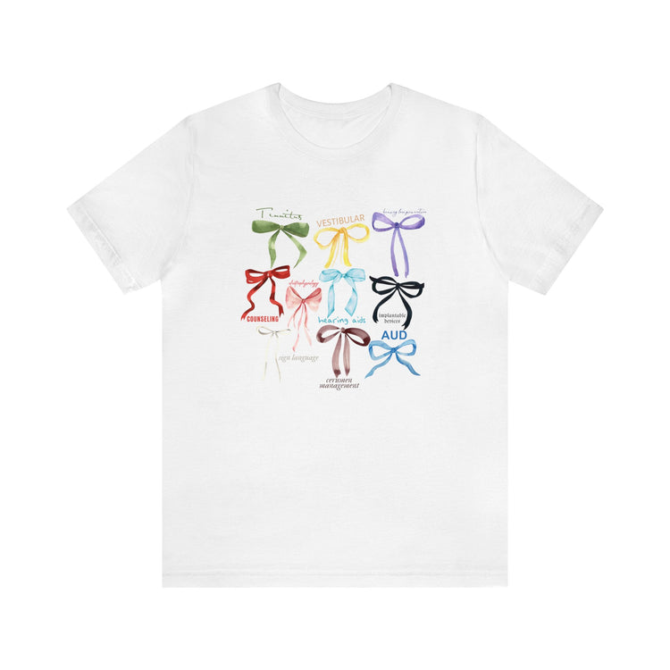 bow era AUD audiology arch short sleeve tee