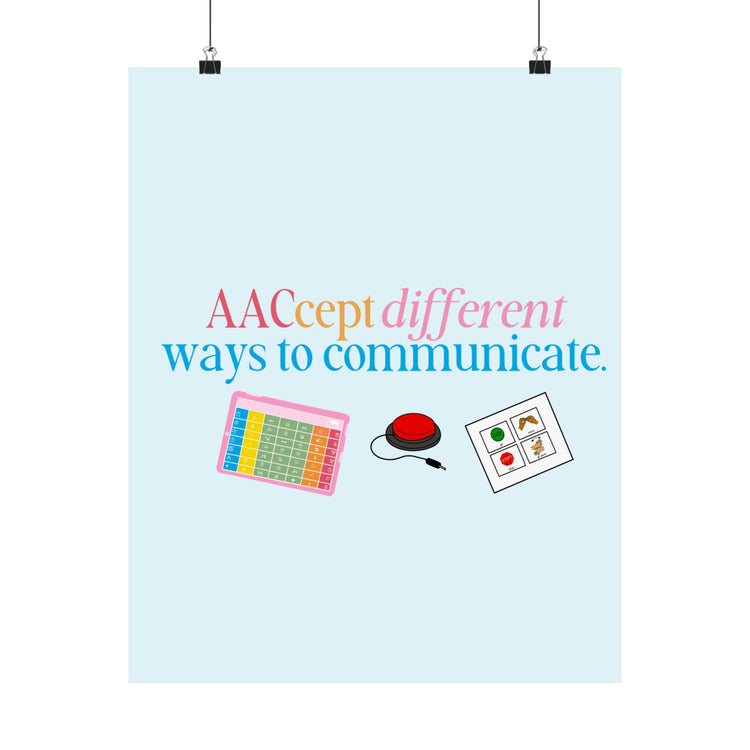 AACcept different ways to communicate wall poster