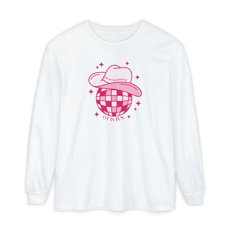 OT cowboy disco comfort colors long sleeve tee