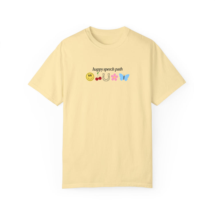 happy speech path comfort colors tee