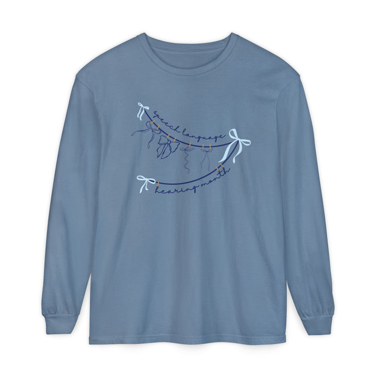 NSLHM bow clothespin long sleeve tee