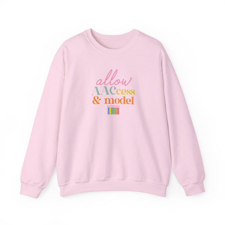 allow AAC access and model crewneck